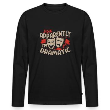 Musical Drama Theater - Männer Premium Bio Langarmshirt - Schwarz - Vorne - Nico (187cm)