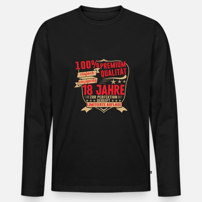 18. Geburtstag 2005 Geschenk Geschenkidee T-Shirt - Männer Premium Bio Langarmshirt - Schwarz