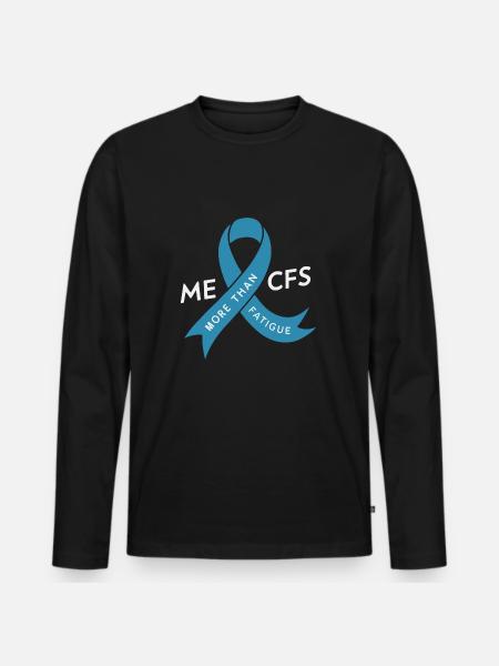 ME/CFS Awareness - More Than Fatigue - Men's Premium Organic Long Sleeve Shirt - black