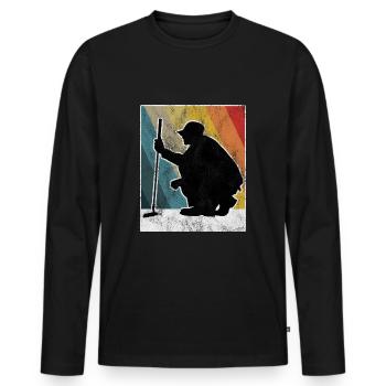 Golf club golfeurs Golfer Retro Golf - T-shirt manches longues Premium bio Homme - noir - Devant - Nico (187cm)