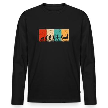 Pinball machine development Pinball Evolution - Men's Premium Organic Long Sleeve Shirt - black - Front - Nico (187cm)