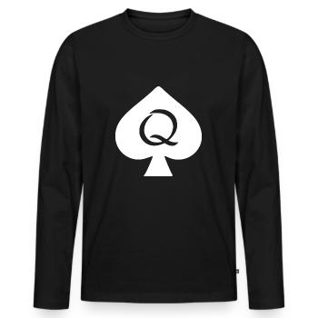 PIK DAME - Männer Premium Bio Langarmshirt - Schwarz - Vorne - Nico (187cm)
