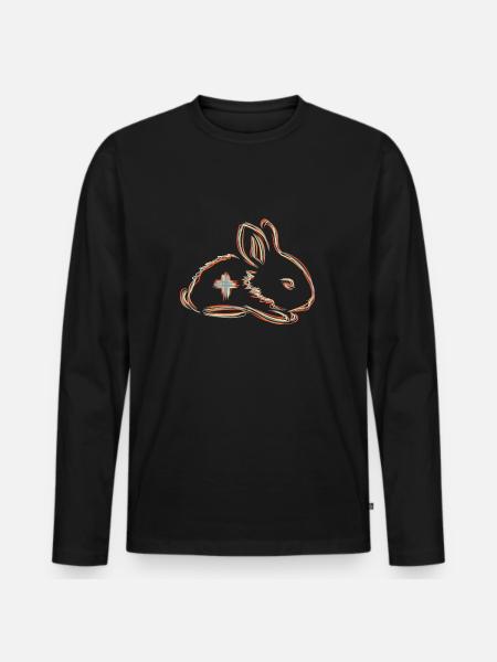 Veterinary Bunny - Men's Premium Organic Long Sleeve Shirt - black