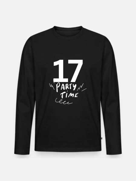 17 - Men's Premium Organic Long Sleeve Shirt - black