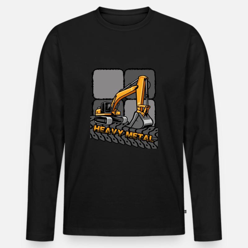 Bagger Baggerführer "Digger" Baggerschaufel - Männer Premium Bio Langarmshirt - Schwarz