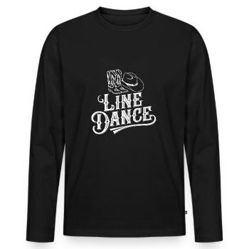 Line Dance Group Training My Dance Sport - Men's Premium Organic Long Sleeve Shirt - black - Front - Nico (187cm)