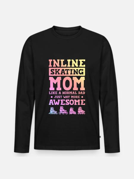 skate mama - Männer Premium Bio Langarmshirt - Schwarz