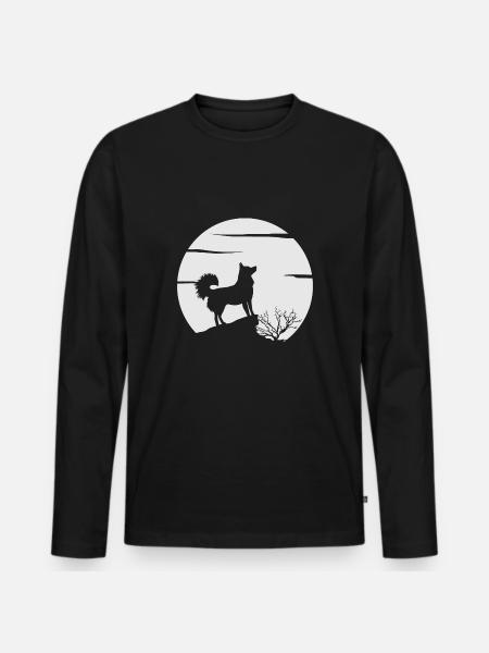 Alaskan Klee Kai - Männer Premium Bio Langarmshirt - Schwarz