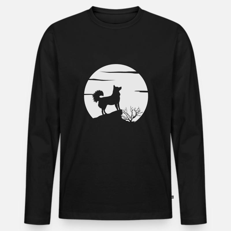 Alaskan Klee Kai - Männer Premium Bio Langarmshirt - Schwarz