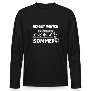 Schorle Pfälzer Dubbeglas Geschenk - Männer Premium Bio Langarmshirt - Schwarz - Vorne - Nico (187cm)