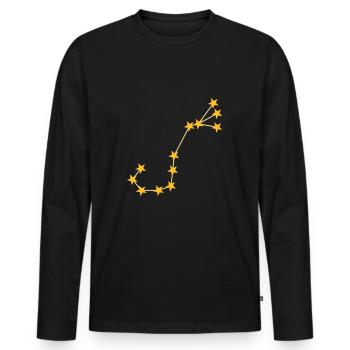 Constellation scorpion - Men's Premium Organic Long Sleeve Shirt - black - Front - Nico (187cm)