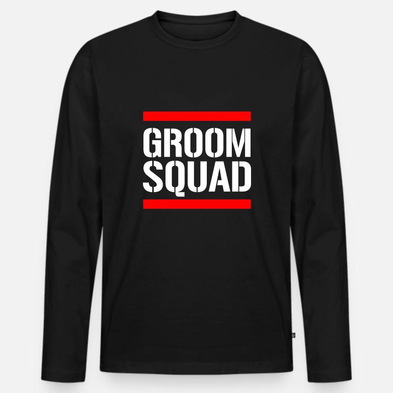 Bräutigam - Männer Premium Bio Langarmshirt - Schwarz