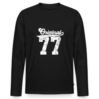 49E ANNIVERSAIRE ORIGINAL 1977 - T-shirt manches longues Premium bio Homme - noir - Devant - Nico (187cm)