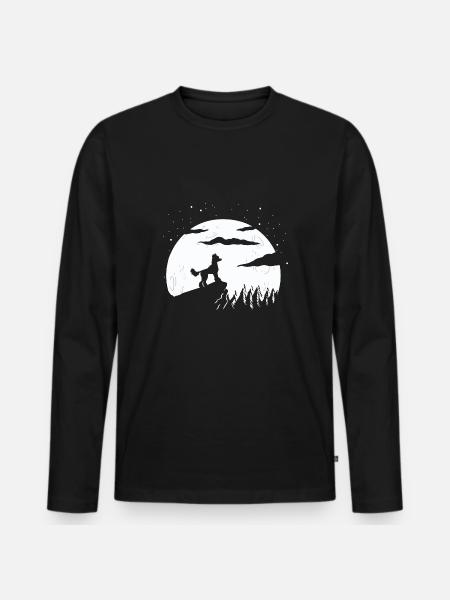 Chinese Crested Dog Chinesischer Schopfhund - Männer Premium Bio Langarmshirt - Schwarz