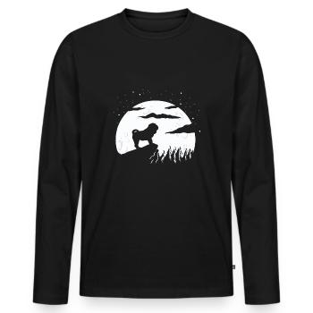 Shar Pei - Männer Premium Bio Langarmshirt - Schwarz - Vorne - Nico (187cm)