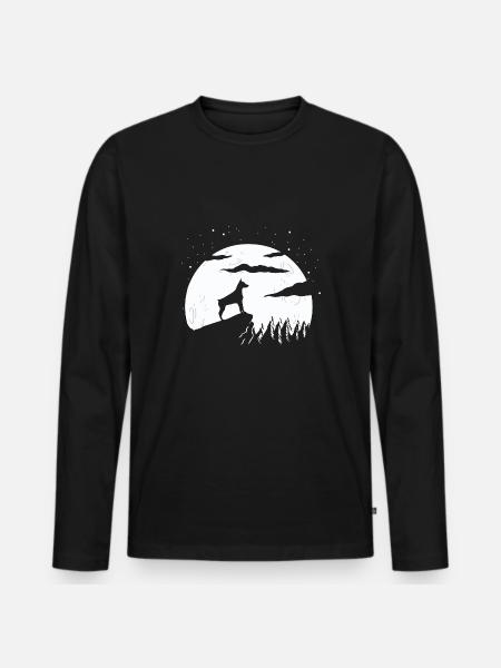 Dobermann - Männer Premium Bio Langarmshirt - Schwarz