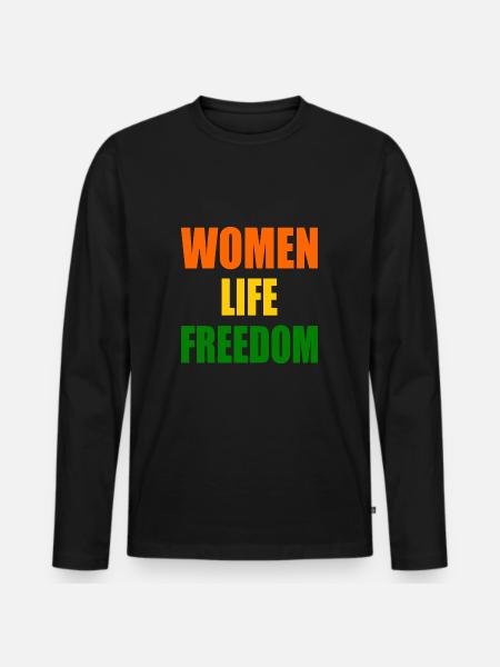 Women life freedom - Men's Premium Organic Long Sleeve Shirt - black