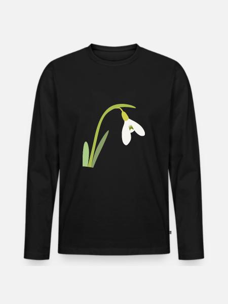perce-neige - T-shirt manches longues Premium bio Homme - noir