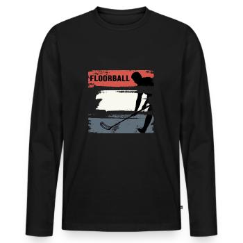 floorball floorball floorball season bandy - Men's Premium Organic Long Sleeve Shirt - black - Front - Nico (187cm)