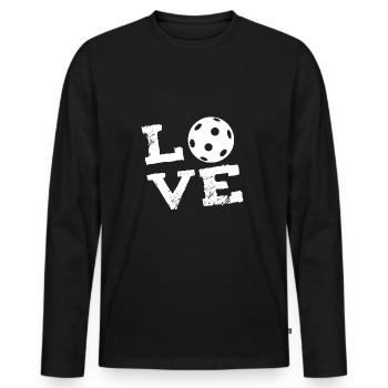 Hockey Hockey sur gazon intérieur Floorball Sports Amour Cadeaux - T-shirt manches longues Premium bio Homme - noir - Devant - Nico (187cm)