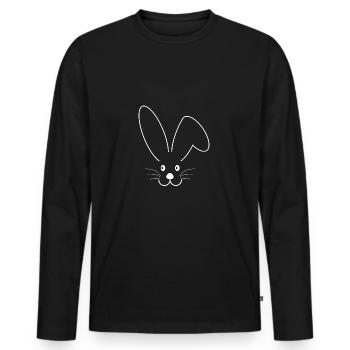 Bunny easter easter bunny gift bunnies rabbit ears - Men's Premium Organic Long Sleeve Shirt - black - Front - Nico (187cm)