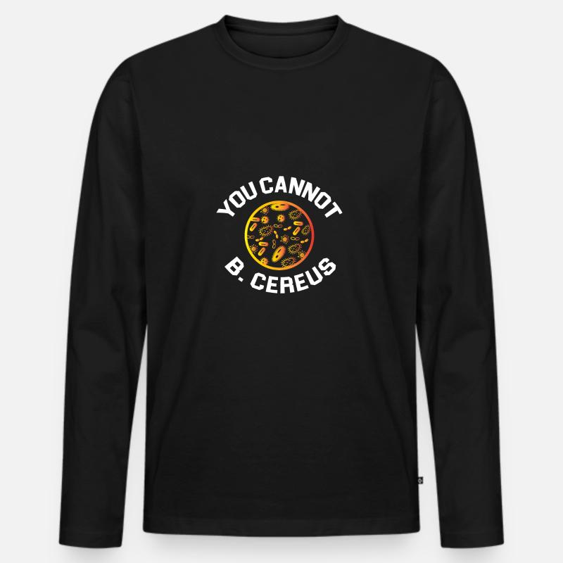 B. Cereus - Männer Premium Bio Langarmshirt - Schwarz