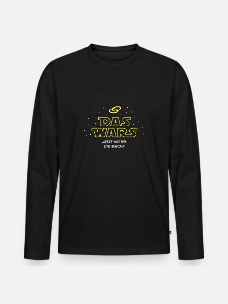 Das wars - Männer Premium Bio Langarmshirt - Schwarz