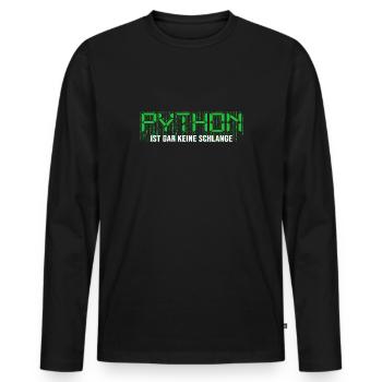 nerd coder server online nerd-life Programmierer - Männer Premium Bio Langarmshirt - Schwarz - Vorne - Nico (187cm)