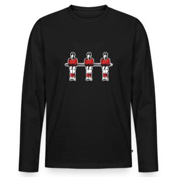 foosball - Men's Premium Organic Long Sleeve Shirt - black - Front - Nico (187cm)