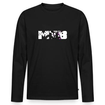Mountain bike MTB downhill tour - Men's Premium Organic Long Sleeve Shirt - black - Front - Nico (187cm)