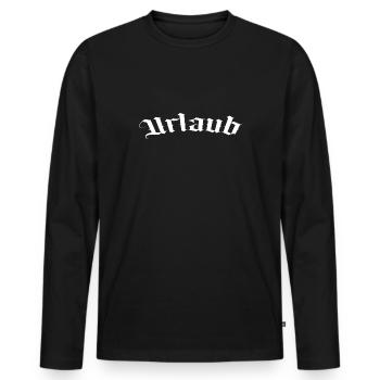 Urlaub Reiseleiter Reiseziel all inclusive - Männer Premium Bio Langarmshirt - Schwarz - Vorne - Nico (187cm)