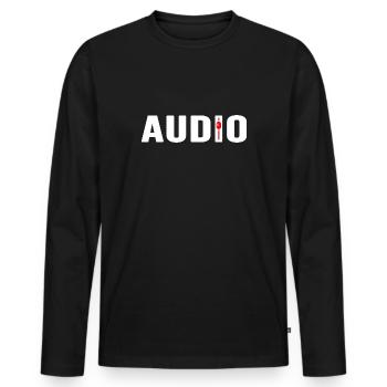 DJ Audio Sound Mixer SyntheSize Mixtape Music - Men's Premium Organic Long Sleeve Shirt - black - Front - Nico (187cm)