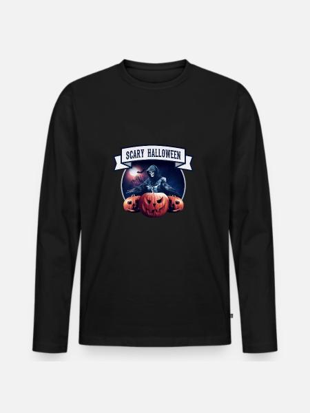 Halloween - Men's Premium Organic Long Sleeve Shirt - black