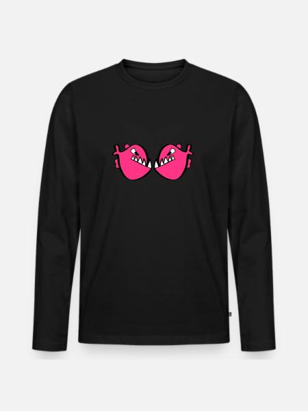 Red piranhas - Men's Premium Organic Long Sleeve Shirt - black