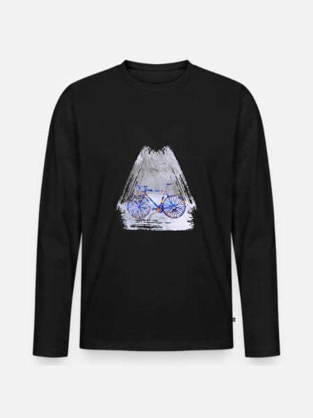 fahrrad winter e 112 - Männer Premium Bio Langarmshirt - Schwarz
