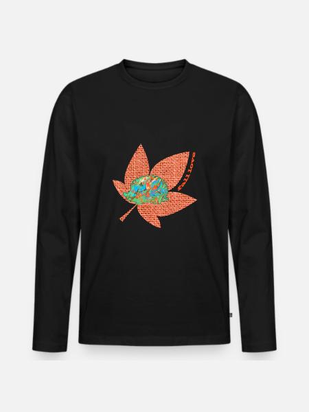 autumn 60 hedgehogs e 4 - Men's Premium Organic Long Sleeve Shirt - black
