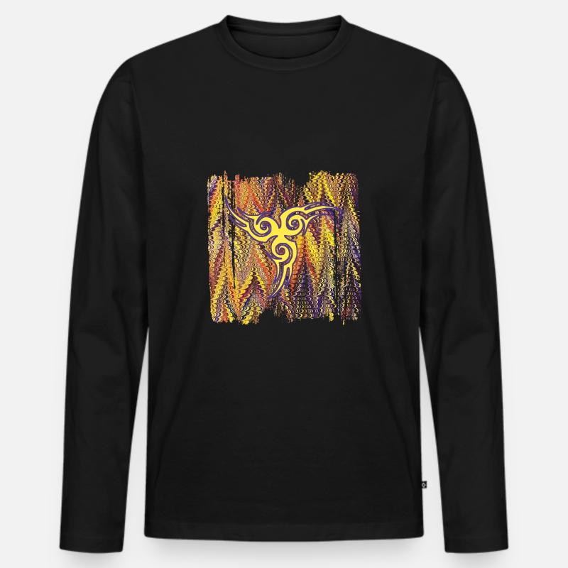 keltisches symbol 17 e 281 - Männer Premium Bio Langarmshirt - Schwarz