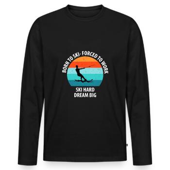 Water skis, water skis, water skiers - Men's Premium Organic Long Sleeve Shirt - black - Front - Nico (187cm)