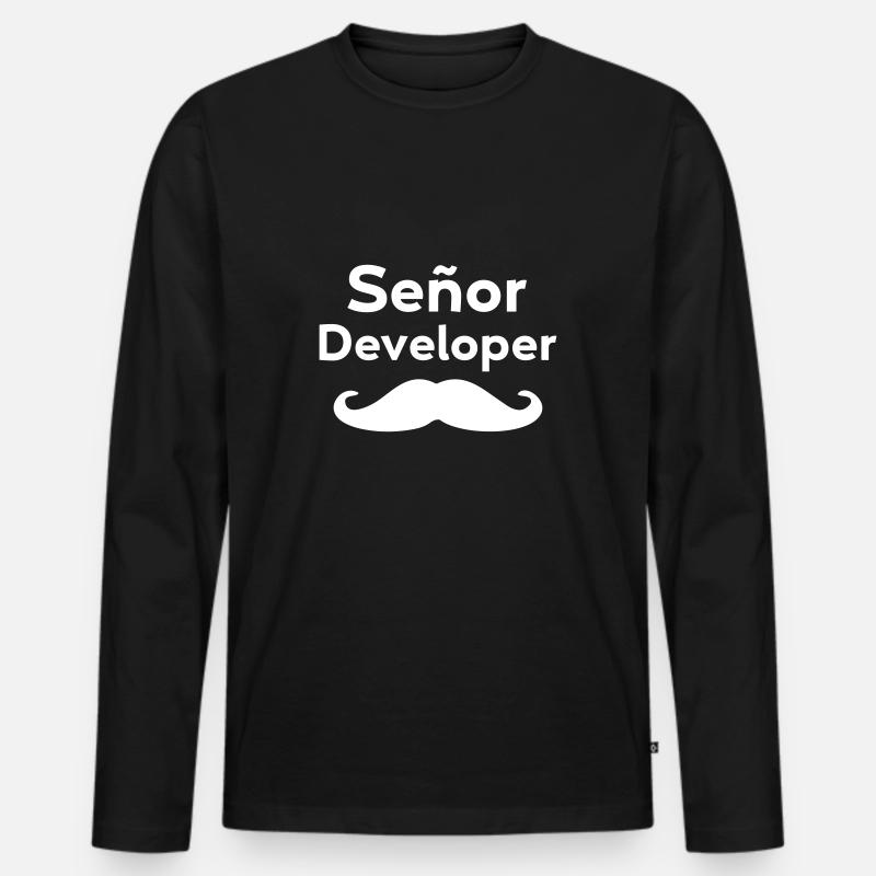 Señor – Senior Developer - Männer Premium Bio Langarmshirt - Schwarz