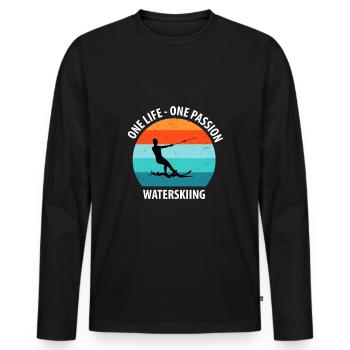 Water skis, water skis, water skiers - Men's Premium Organic Long Sleeve Shirt - black - Front - Nico (187cm)