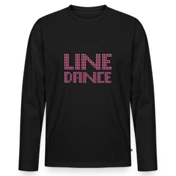 Line dance - line dance - Men's Premium Organic Long Sleeve Shirt - black - Front - Nico (187cm)