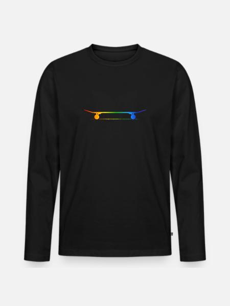 skateboard sk8 rainbow-grind SKATE skateboarder - Men's Premium Organic Long Sleeve Shirt - black