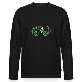 Electric - Men's Premium Organic Long Sleeve Shirt - black - Front - Nico (187cm)
