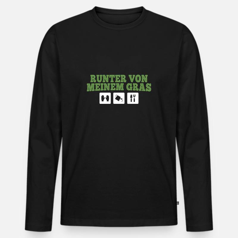 Galabau Garten Gärtner - Männer Premium Bio Langarmshirt - Schwarz
