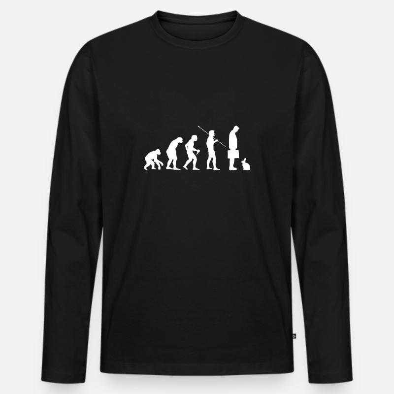 Kaninchen - Männer Premium Bio Langarmshirt - Schwarz