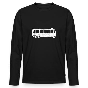Reise Urlaub Reisen - Männer Premium Bio Langarmshirt - Schwarz - Vorne - Nico (187cm)