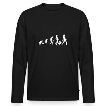 Travel Travel Holidays - Men's Premium Organic Long Sleeve Shirt - black - Front - Nico (187cm)