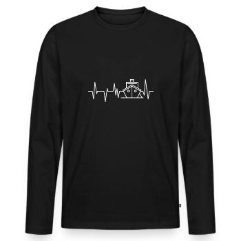 Reisen Urlaub Reise - Männer Premium Bio Langarmshirt - Schwarz - Vorne - Nico (187cm)