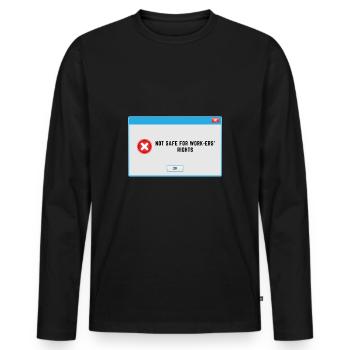 NSFW - Not Safe for Workers' Rights - Men's Premium Organic Long Sleeve Shirt - black - Front - Nico (187cm)