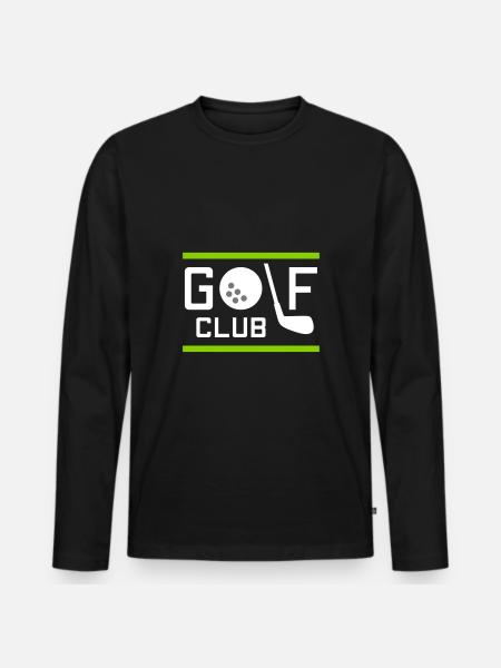 Golf club (golf ball as o, golf clubs as l) - Men's Premium Organic Long Sleeve Shirt - black